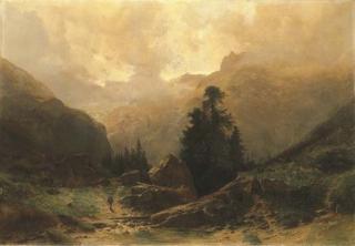 Gustave Castan - Gewitterstimmung im Rosenlauital