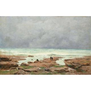 Gustave Castan - La Pointe De Saint Gildas Shore Of Saint Gildas