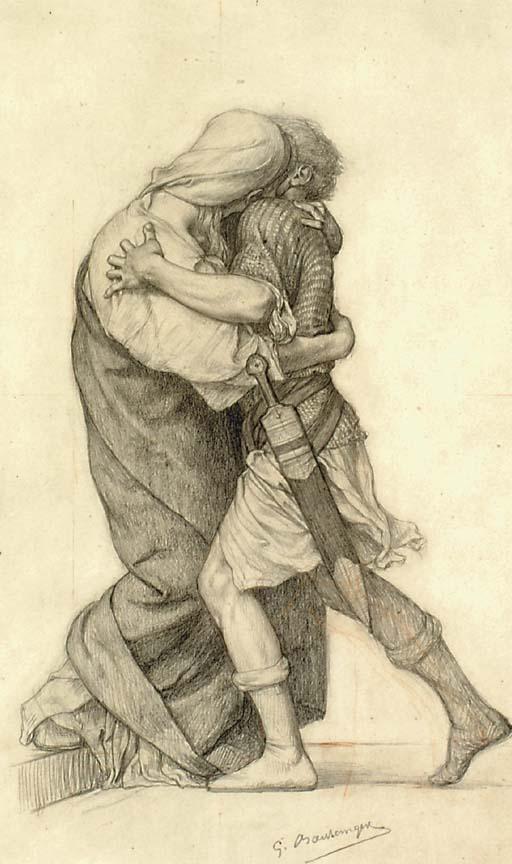 Gustave Clarence Rodolphe Boulanger - A Mother And Son Embrace