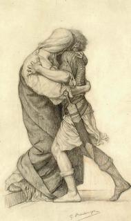 Gustave Clarence Rodolphe Boulanger - A Mother And Son Embrace