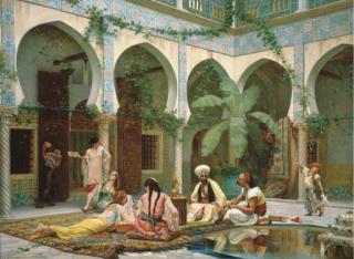 Gustave-Clarence-Rodolphe Boulanger - La Cour du Palais de Dar Khdaouedj El Amia, Alger