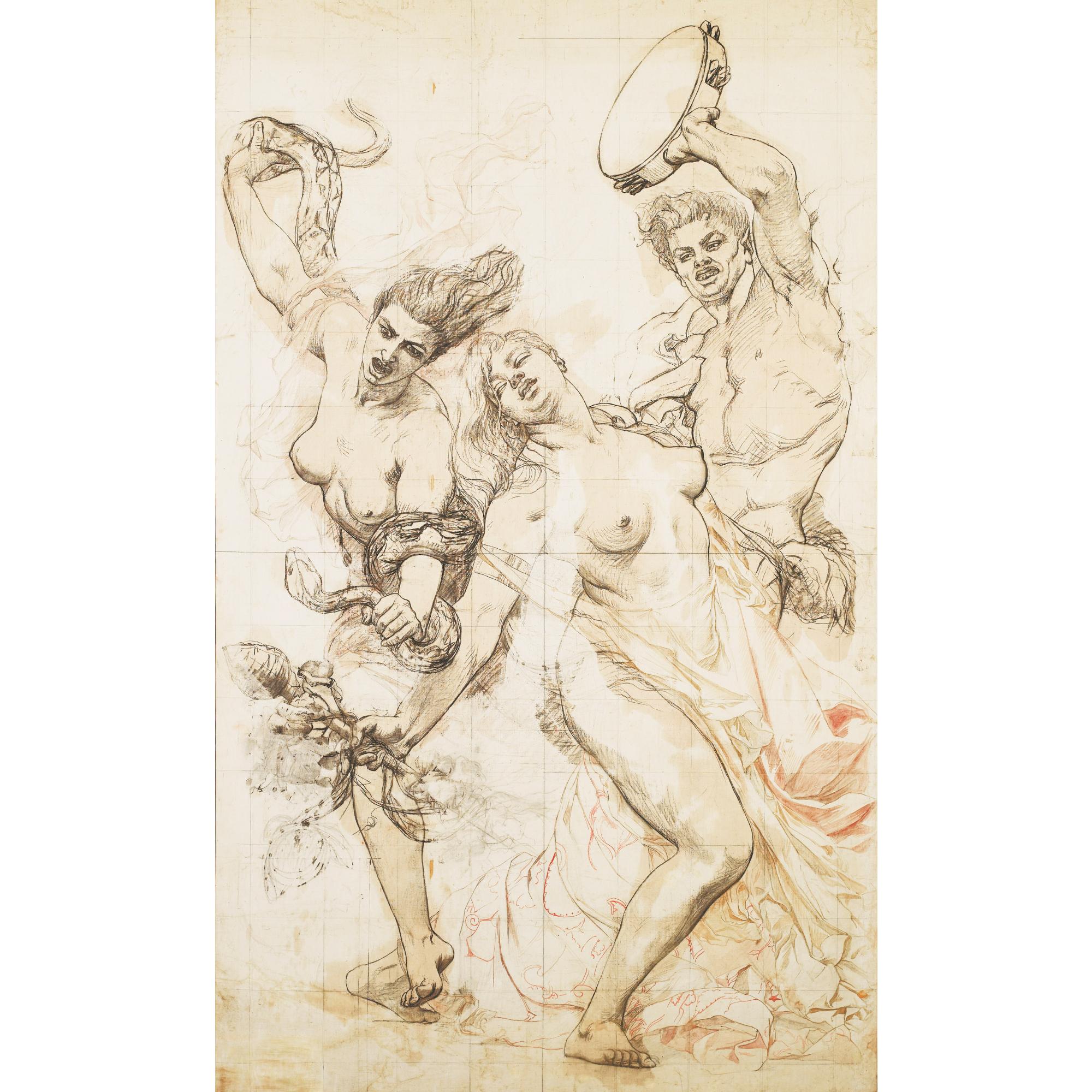 Gustave-Clarence-Rodolphe Boulanger - Projet De Décor Pour Le Foyer De La Danse À L\'Opéra Garnier, Paris