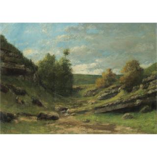 Gustave Courbet - French La Vallee Rocheuse