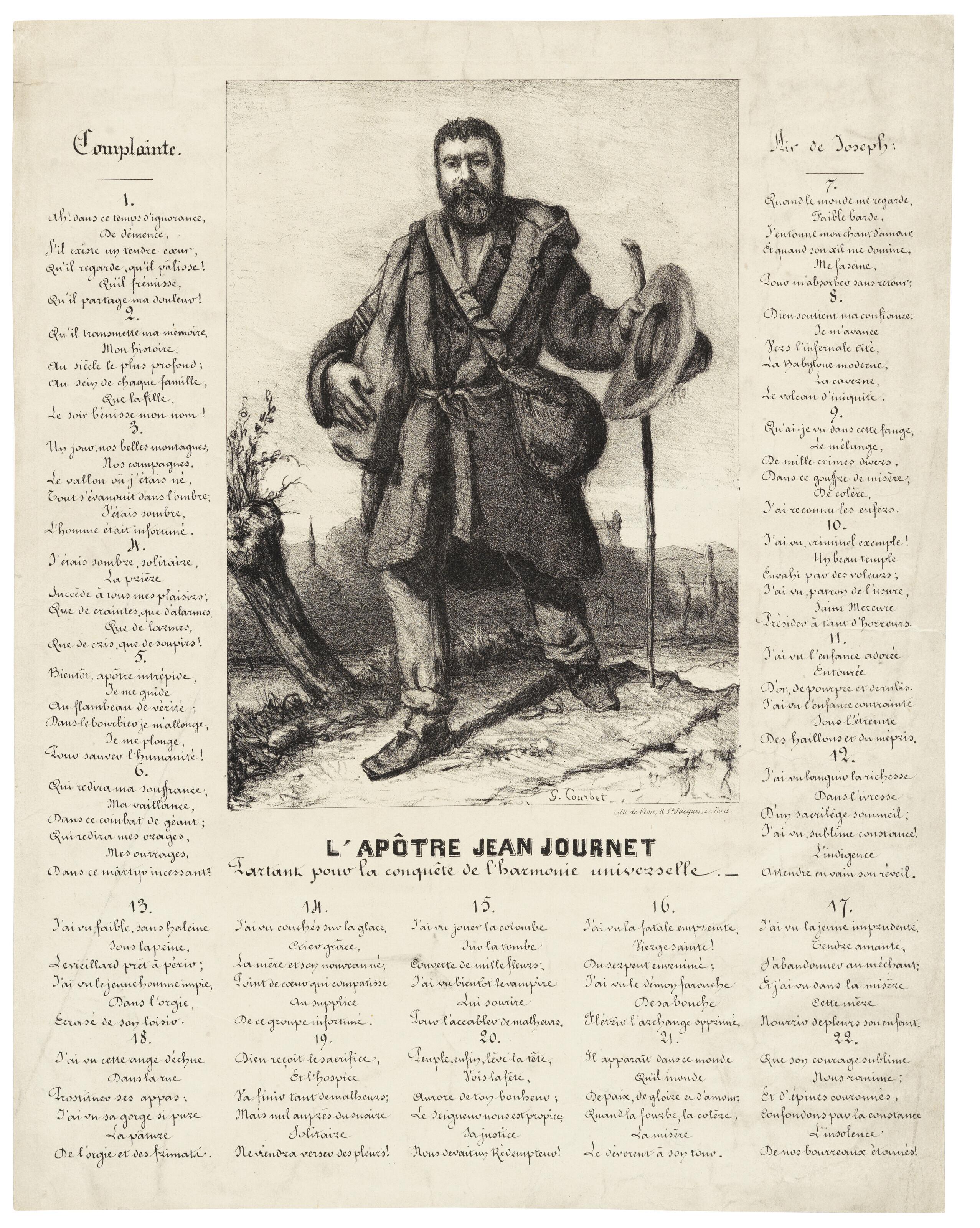 Gustave Courbet - L\'Apôtre Jean Journet partant pour la conquête de l\'harmonie universelle