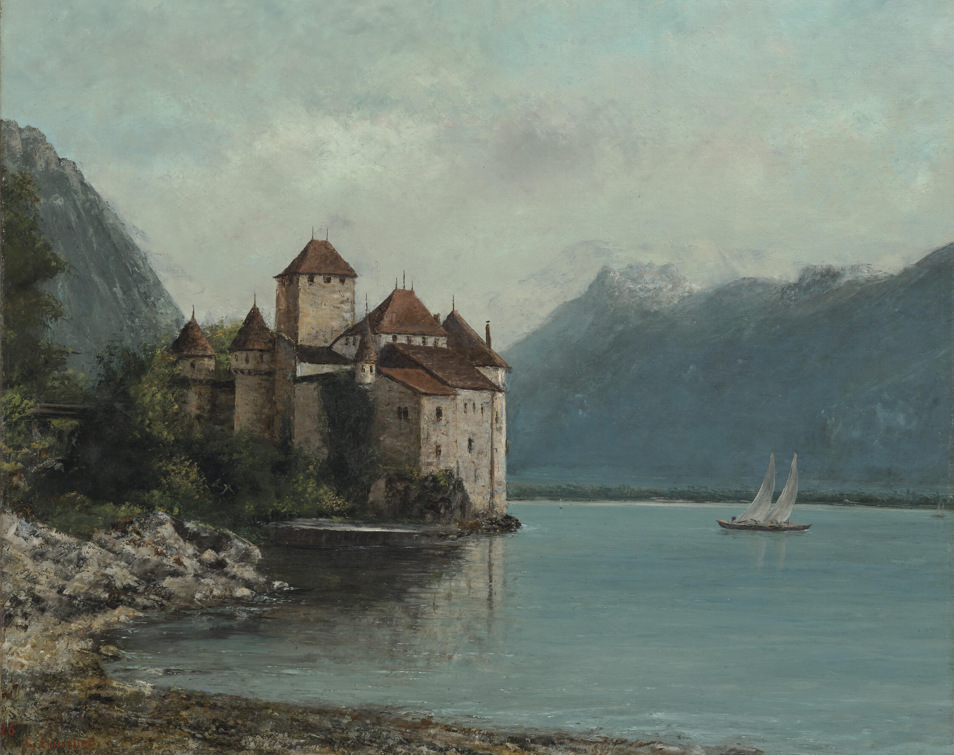 Gustave Courbet - Le Château de Chillon, Lake Geneva