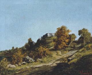 Gustave Courbet - Paysage aux environs d\'Ornans