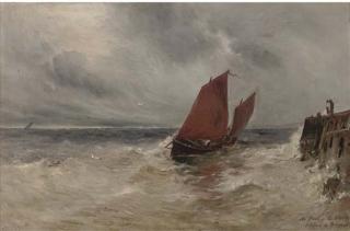 Gustave de Bréanksi - At Peel, Isle of Man, A Sketch