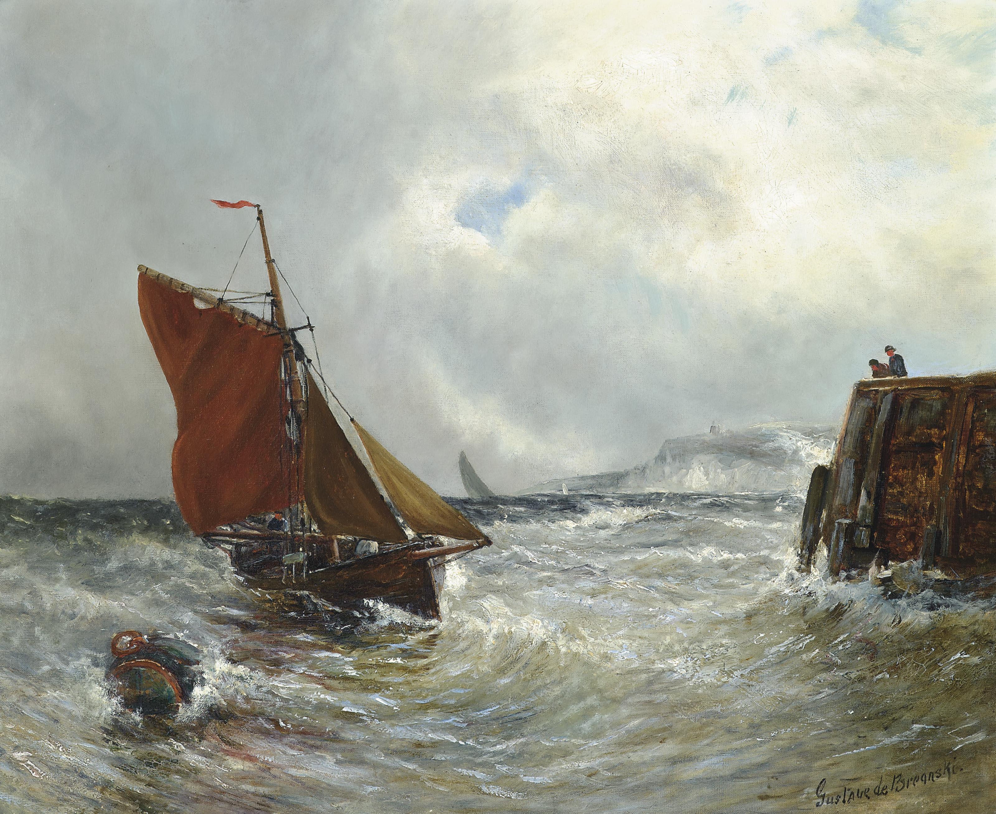 Gustave de Breanski - Bringing home the catch