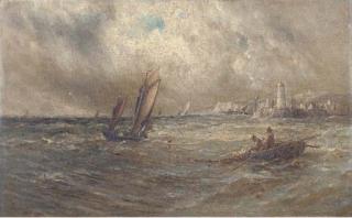 Gustave De Breanski - Fisherman bringing in the catch
