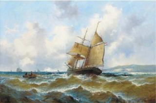 Gustave de Breanski - Off the French coast