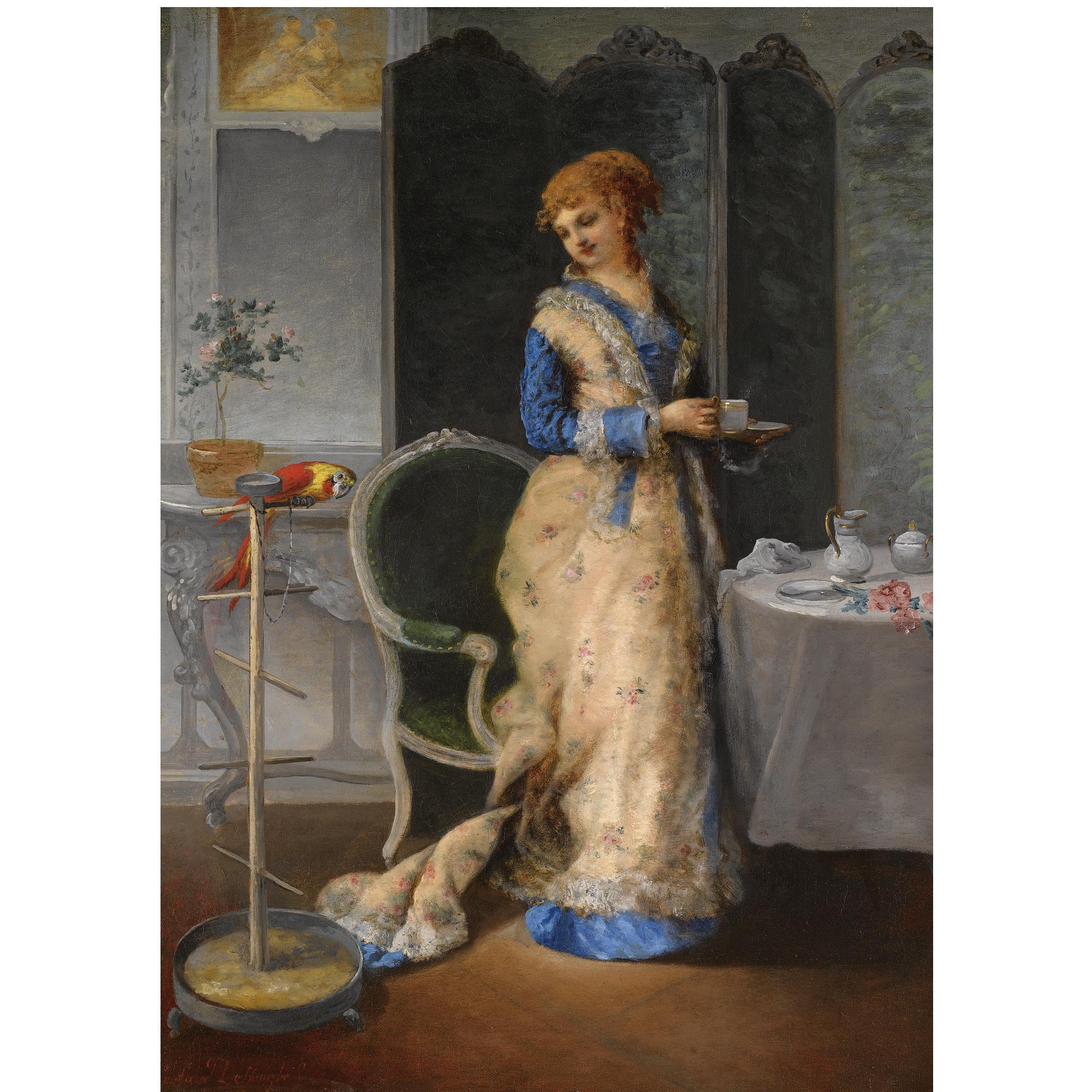 Gustave de Jonghe - Belgian Woman In An Interior