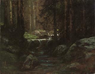 Gustave Doré - A stream in the forest of Fontainbleau