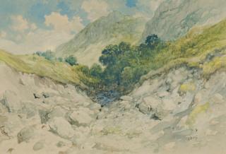 Gustave Doré - A valley in the mountains