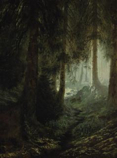 Gustave Doré - Deer in a forest landscape