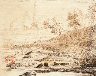 Gustave Doré - Flusslandschaft.