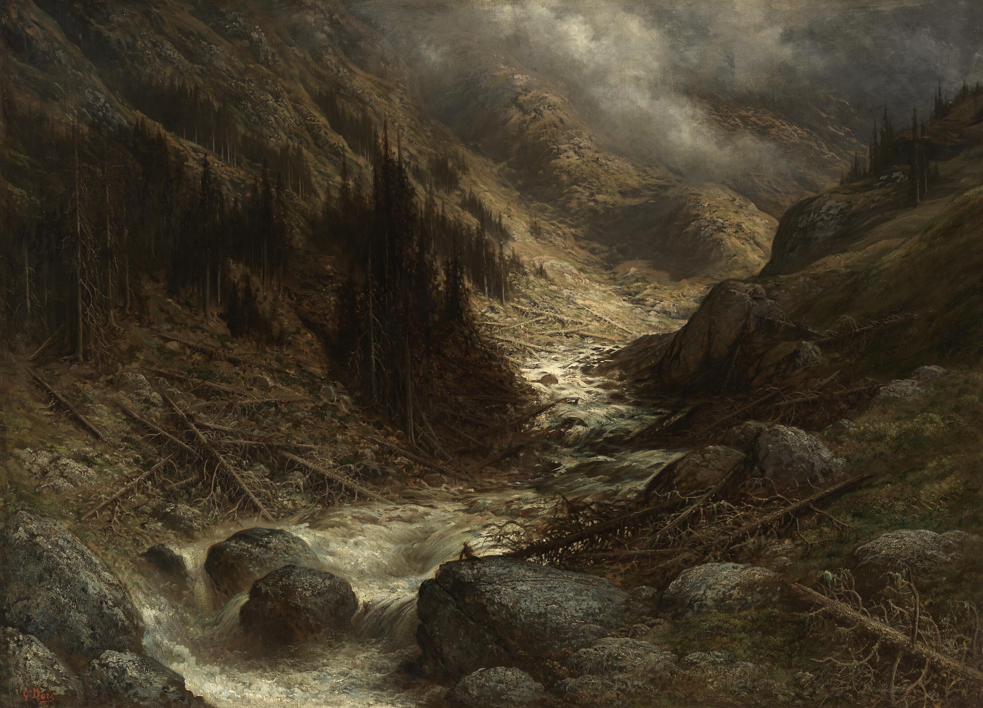 Gustave Doré - Un torrent dans l\'Engadine