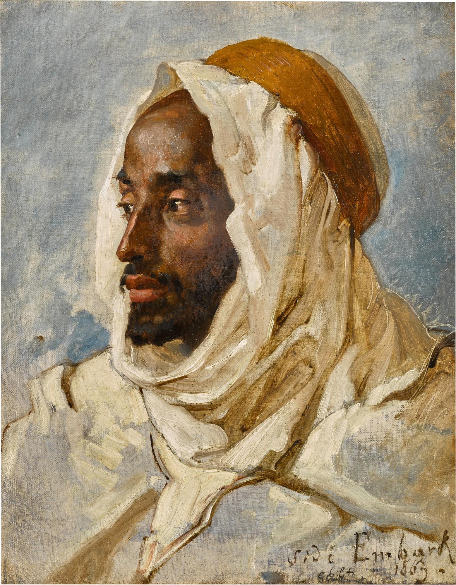Gustave Guillaumet - A Man in Profile, Algeria