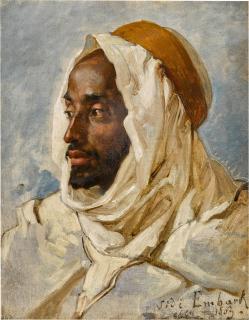 Gustave Guillaumet - A Man in Profile, Algeria