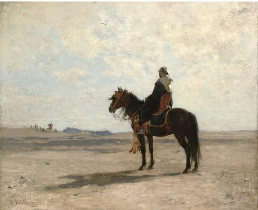 Gustave Guillaumet - Cavalier Arabe Dans Un Desert