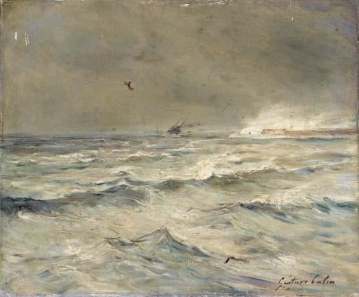 Gustave-Henri Colin - Bateau au large