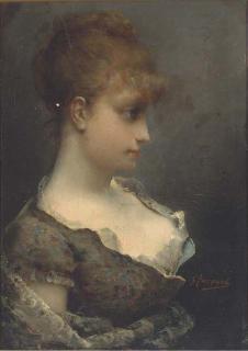 Gustave-Jean Jacquet - A Young Beauty In Contemplation