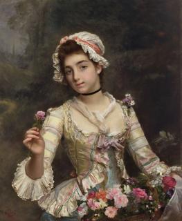 Gustave-Jean Jacquet - La bouquetière