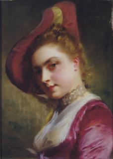 Gustave Jean Jacquet - Lady in pink
