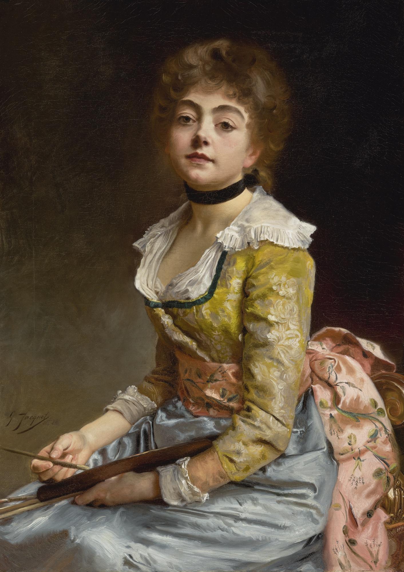 Gustave Jean Jacquet - Portrait Of An Artist 