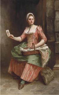 Gustave-Jean Jacquet - The card seller