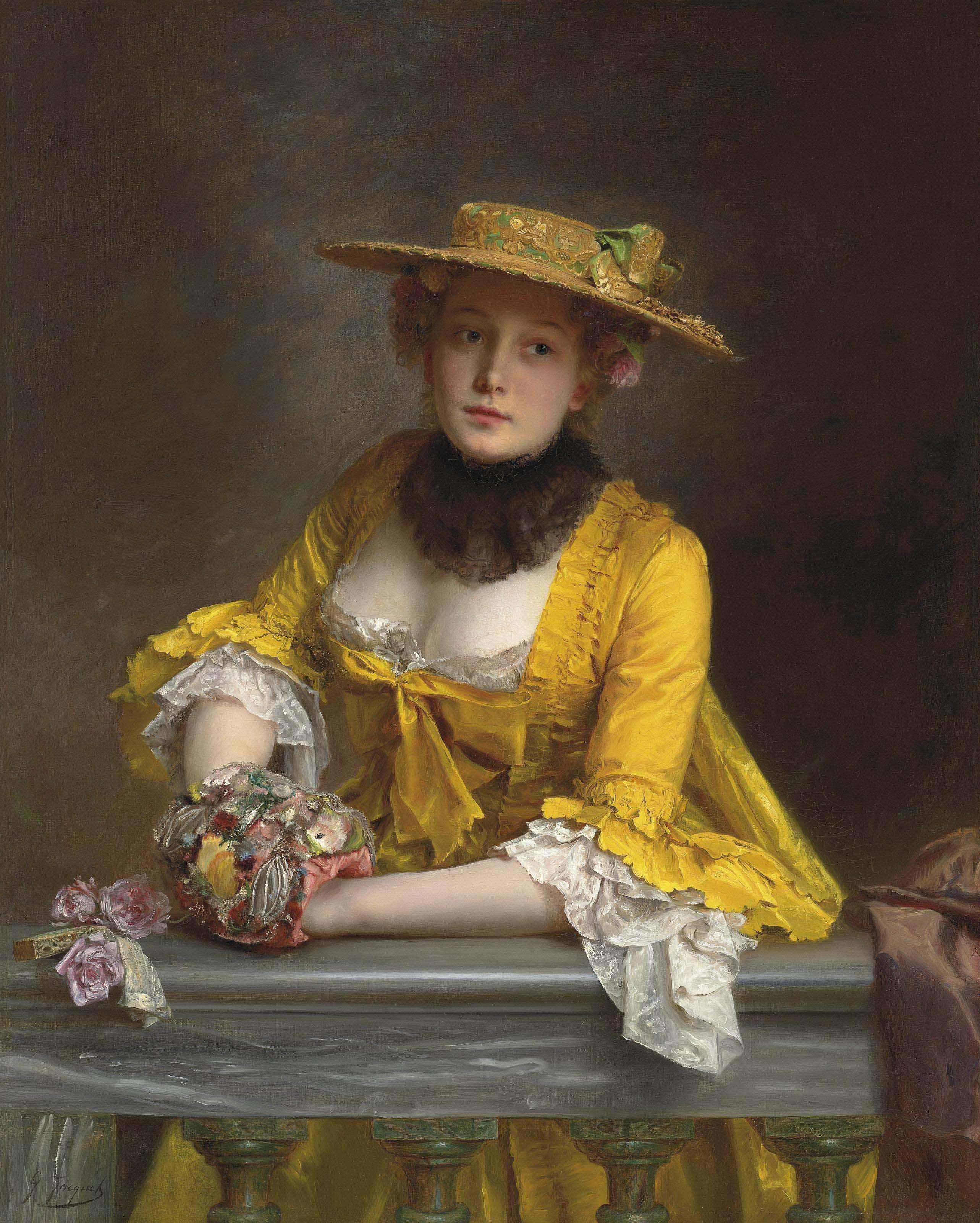 Gustave-Jean Jacquet - The Yellow Dress