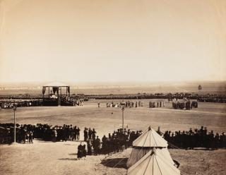 Gustave Le Gray - La Messe Du 4 Octobre, Camp De Châlons, 1857  Manoeuvres De Cavalerie, Camp De Châlons, 1857