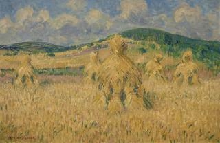 Gustave Loiseau - La moisson, environs de Louviers, Eure