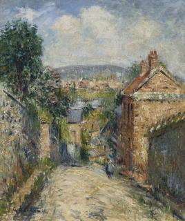 Gustave Loiseau - La rue Thuringe, Bonsecours, Rouen