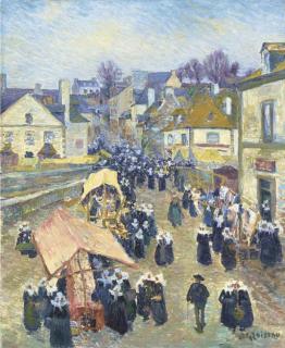 Gustave Loiseau - Le marché, Pont-Aven