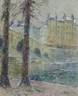Gustave Loiseau - Le Pont Marie, Effet de neige