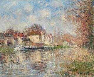 Gustave Loiseau - Le village au bord de l\'eau, St. Cyr du Vaudreuil