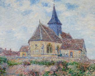Gustave Loiseau - L\'église de Porte-Joie dans L\'Eure