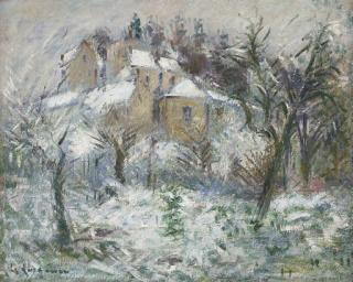 Gustave Loiseau - Maisons à Pontoise sous la neige
