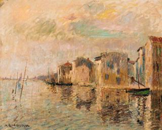 Gustave Loiseau - Petit port de Mediterranée, les Martigues