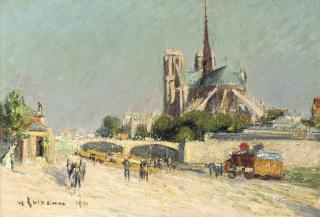Gustave Loiseau - Quai de la Seine, Notre-Dame