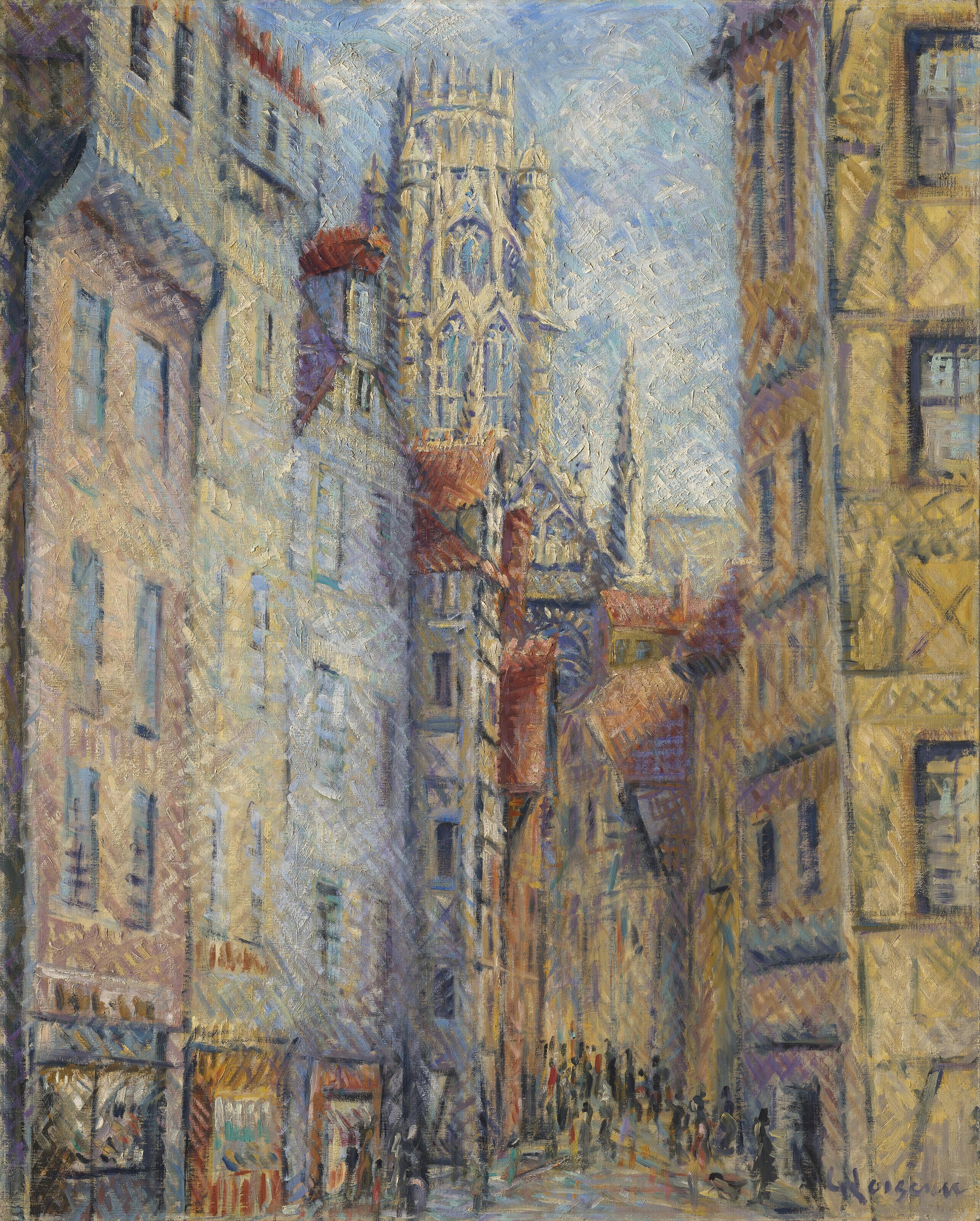 Gustave Loiseau - Rouen, Rue avec l\'Église