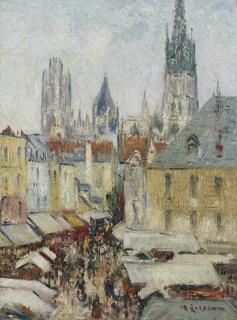 Gustave Loiseau - Rue De L\'Épicerie À Rouen