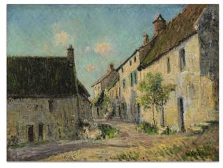 Gustave Loiseau - Vue De Village - Recto Bouquet De Fleurs - Verso