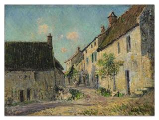 Gustave Loiseau - Vue De Village - Recto Bouquet De Fleurs - Verso