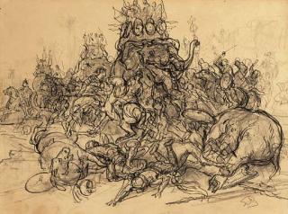 Gustave Louis Christophe Paul Doré - Mort d\'Eléazar-Machabée