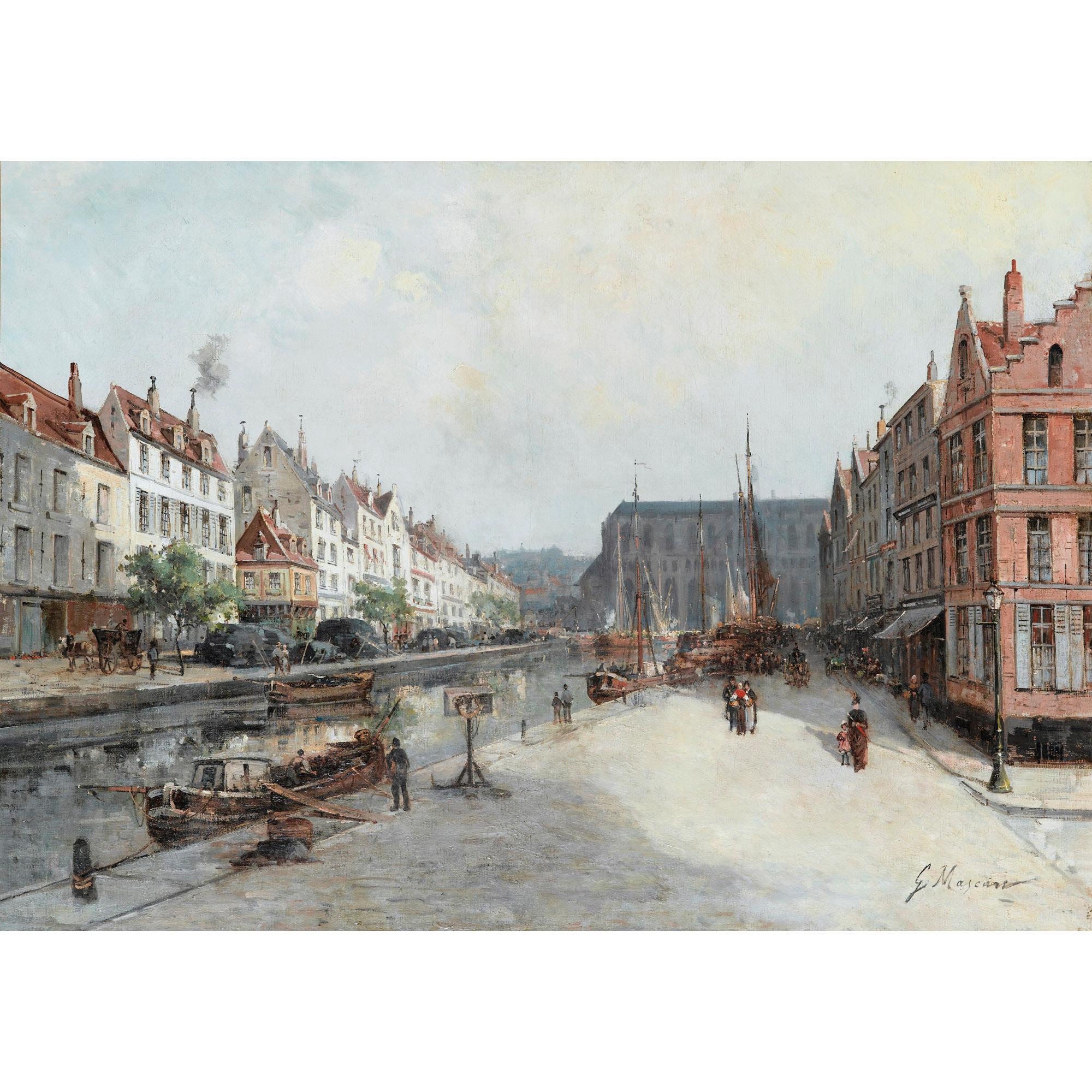 Gustave Mascart - Le Quai Aux Herbes À Gand