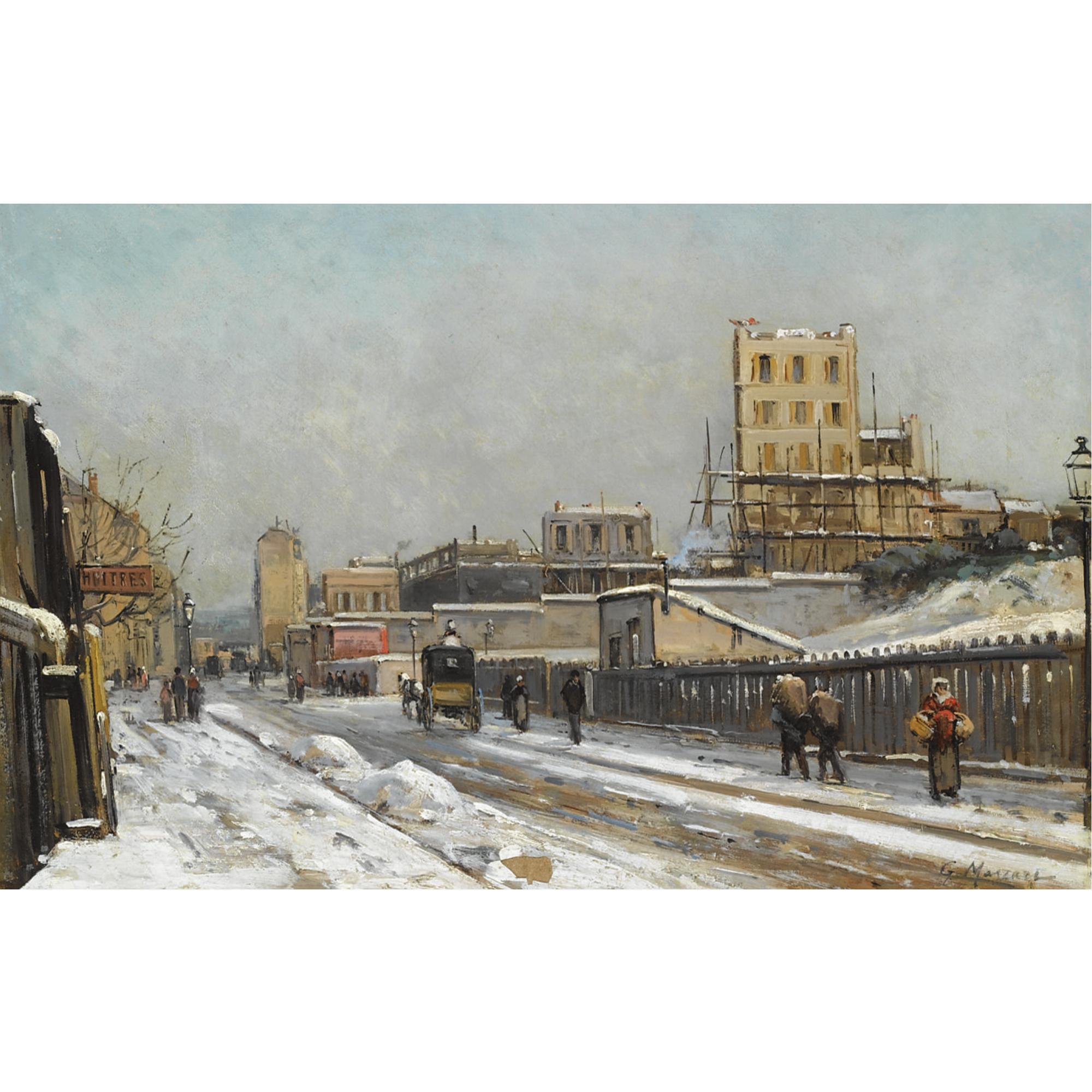 Gustave Mascart - The Outskirts Of Paris In Winter Time