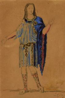 Gustave Moreau - Costume design for Phaon from the opera Sapho by Charles Gounod