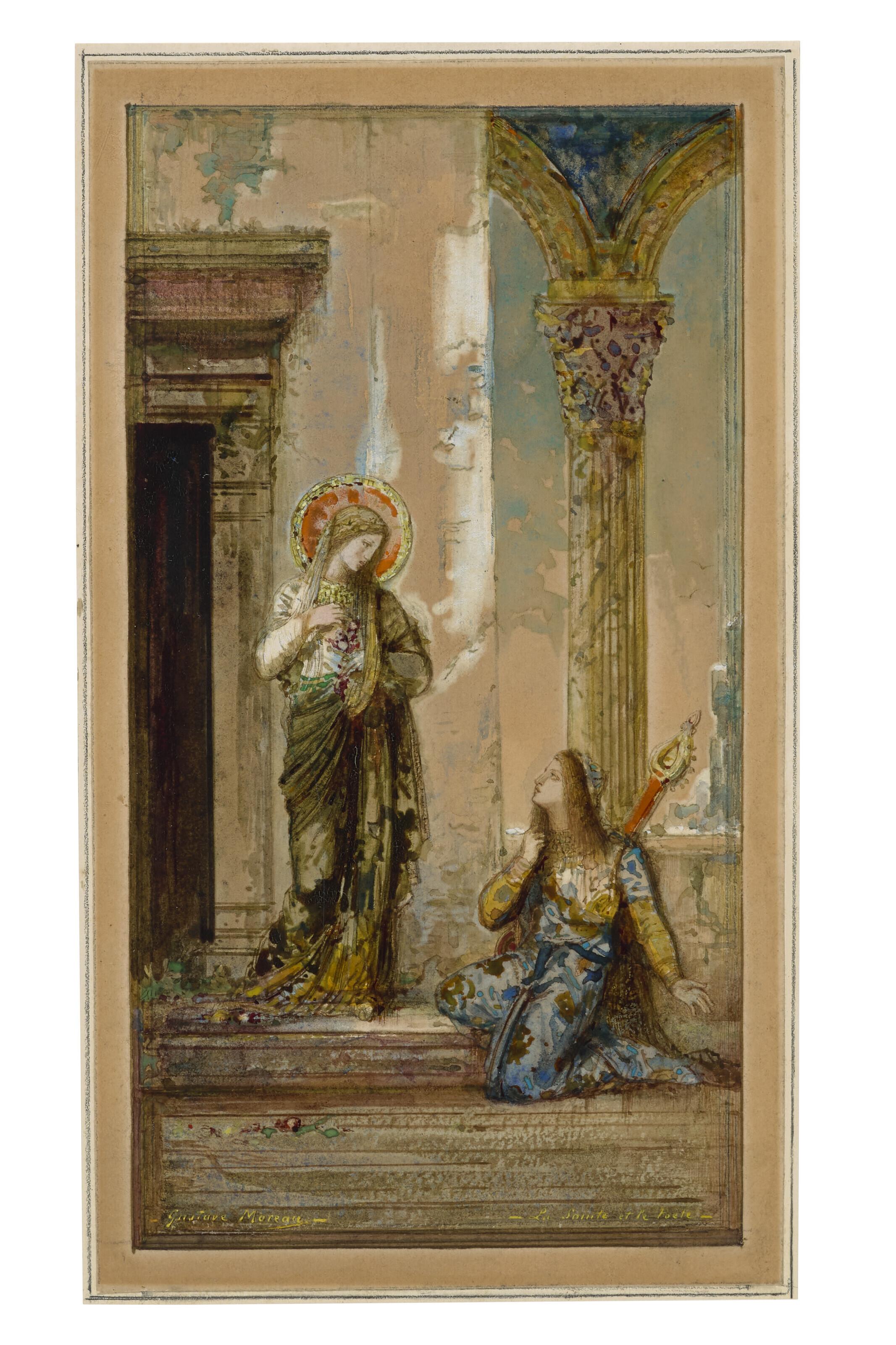 Gustave Moreau - La Sainte Et Le Poète