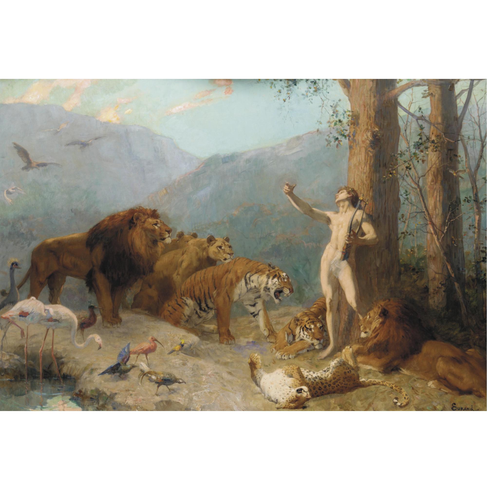 Gustave Surand - Orpheus Charming The Animals